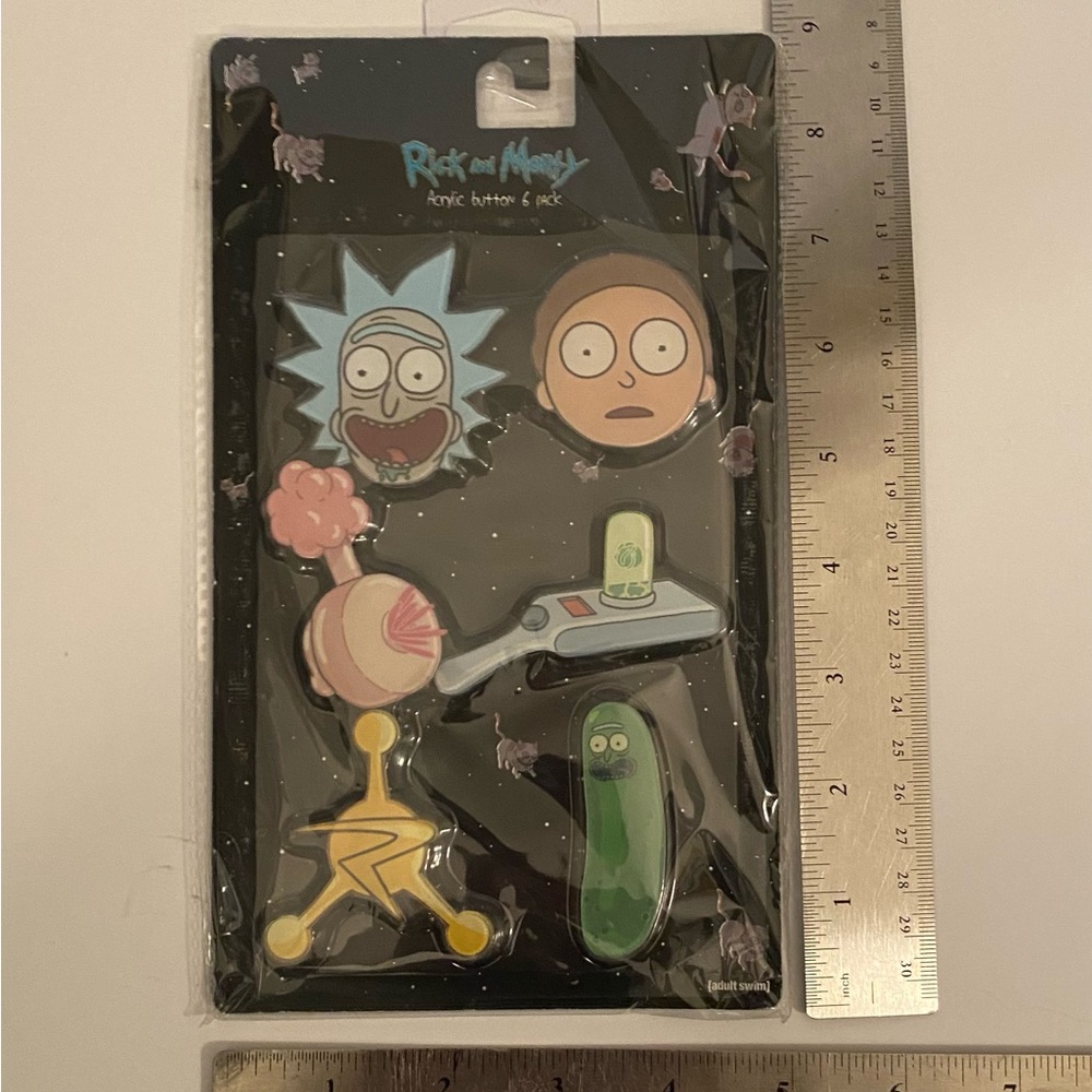 Rick and Morty Acrylic Button 6 Pack